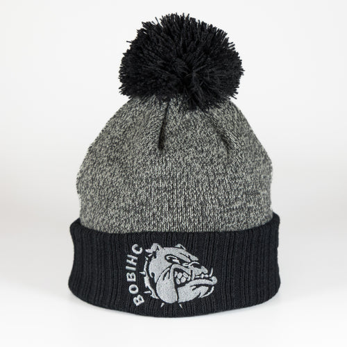 Best of British Ice Hockey Grey Pom Beanie Knit