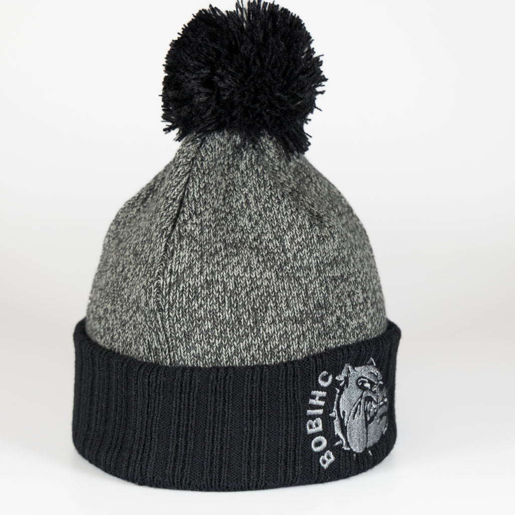 Best of British Ice Hockey Grey Pom Beanie Knit